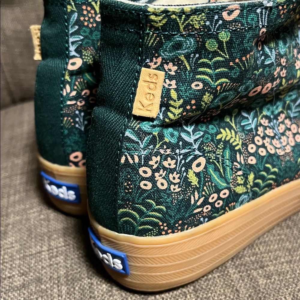 Keds x Rifle Paper Co. Cooper Garden Party high-top sneakers women's 6.5 - Picture 2 of 9